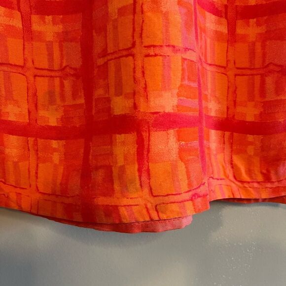 Vintage Rabbit Rabbit Rabbit Sleeveless Orange/Pink Abstract Sheath Dress | 14 - Picture 14 of 17